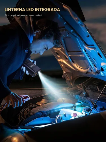 Miniatura 5 de Inflador de neumáticos, compresor de aire portátil, bomba de aire inalámbrica de inflado rápido de 150 PSI con luz LED, apagado automático, batería