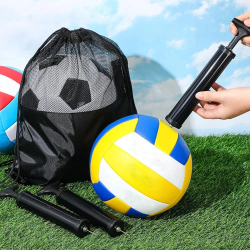 Miniatura 5 de Foilswirl Suministros de donación de caridad cristiana, kit de bomba de bola desinflada, incluye bomba de fútbol, bomba de aire de mano con aguja