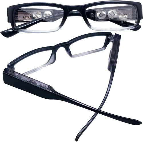 Miniatura 2 de Paquete de 2 lentes de lectura con luces, lectores LED con luces, lupas iluminadas, anteojos de lectura iluminados para hombres y mujeres, anteojos