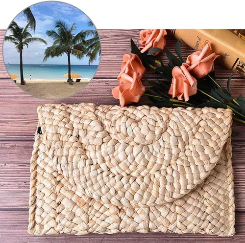 Miniatura 6 de Bolso de playa de verano para mujer, bolso de mano con asa superior, bolso de viaje de gran capacidad, bolso de mano tejido a mano, bolso grande
