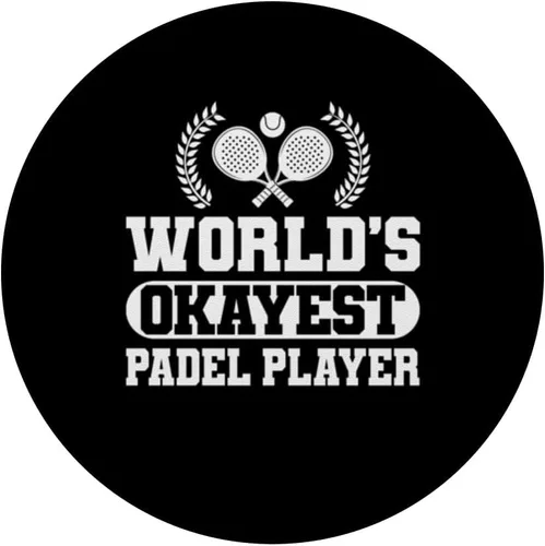 Miniatura 3 de Worlds Okayest Padel Racquet Paddle Player PopSockets Adhesive PopGrip
