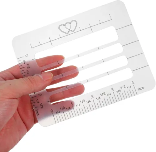 Miniatura 9 de EXCEART Paquete de 4 plantillas de plantillas para guía de dirección de sobres con 4 estilos para sobres B6 Dl Zl C5 translúcidos PP
