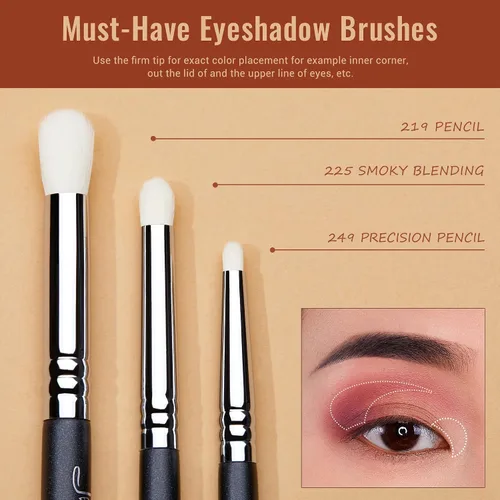 Miniatura 4 de Jessup Pinceles de sombra de ojos T340 con brochas de maquillaje Jessup T497