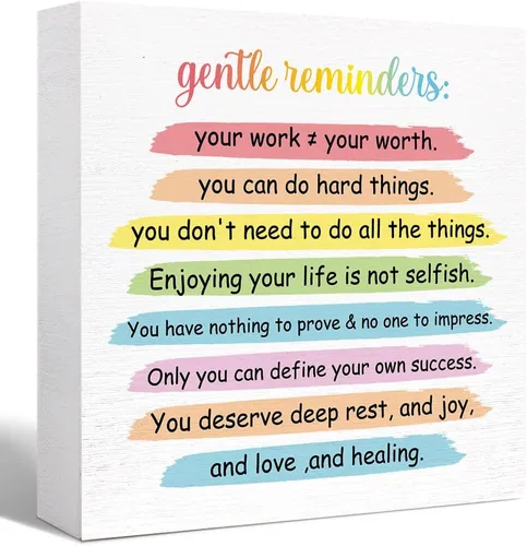 Miniatura 15 de Letrero inspirador de madera con texto en inglés "Remember Your Whed", con cita motivacional, decoración de escritorio para el hogar, oficina