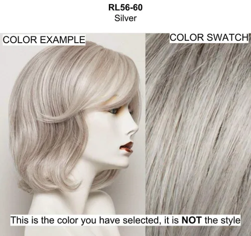 On Your Game - Peluca de color RL56/60 SILVER MIST – 12 pulgadas, corte Bob en ángulo perfecto, apto para el calor, parte superior de monofilamento