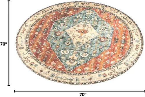 Miniatura 254 de Lahome Alfombra Bohemia Tribal Lavable de 3 x 5, Alfombras Antideslizantes para Entrada, Dormitorio, Sala de Estar, Vintage, Ultra Suave, No