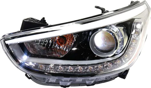 Miniatura 3 de Go-Parts - Conjunto de faros delanteros para Hyundai Accent 2012-2017, izquierdo (conductor), halógeno, tipo proyector con luces LED de circulación