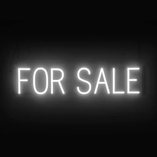 Miniatura 29 de SpellBrite Letrero de venta para empresas Señales relacionadas con la venta con aspecto de neón, luces LED blancas 16.3 x 6.3 pulgadas Blanco