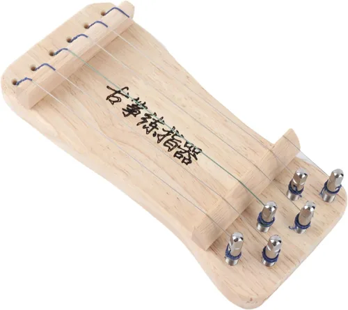 Miniatura 8 de Guzheng Entrenador de dedos Guzheng Código Fortalecedor Ejercicio de Madera Protable 6 Cuerdas Mini Guzheng Herramienta de práctica de dedos