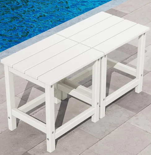 Miniatura 17 de KINGYES Mesa auxiliar doble, mesa auxiliar Adirondack- Aruba