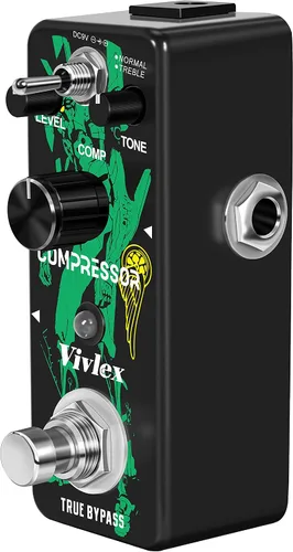 Miniatura 7 de LEF-333 Pedal de compresor mini analógico de efectos de compresión Pedal Stompbox para guitarra eléctrica Bajo True Bypass Pedal