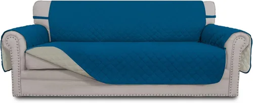 Miniatura 333 de Easy-Going - Funda para sofá, futón y sillón sin reposabrazos, reversible, resistente al agua, para mascotas y niños (azul oscuro/azul claro)