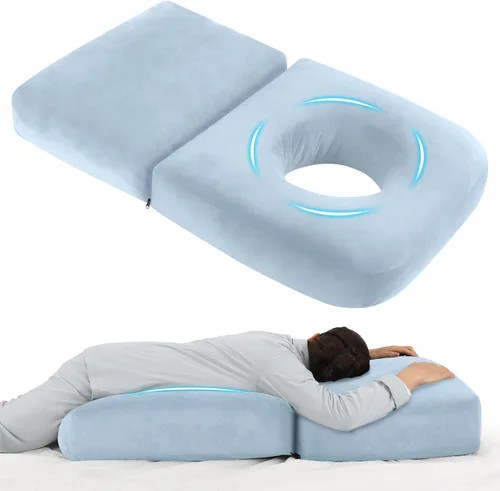 Miniatura 9 de Almohadas de embarazo para dormir, almohada de masaje de embarazo de 45.3 pulgadas, almohada de cuerpo completo con funda extraíble, soporte