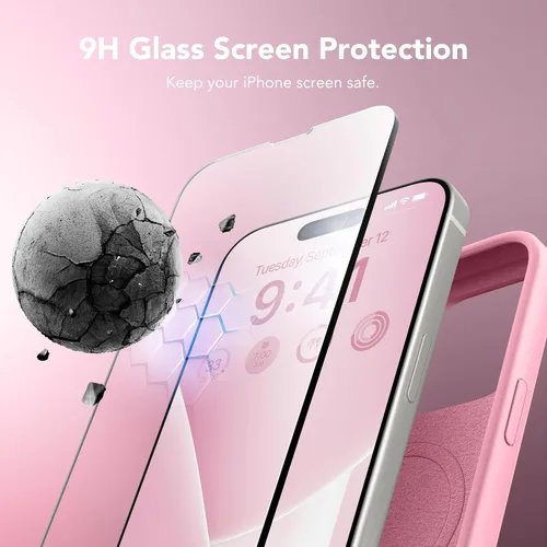Miniatura 599 de GONEZ Funda de silicona para iPhone 15 Pro Max, compatible con Magsafe, protector de cámara + protector de pantalla, forro de microfibra suave
