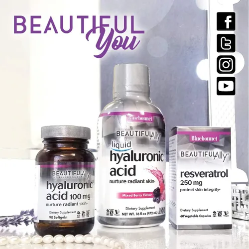 Miniatura 9 de Bluebonnet Nutrition Beautiful Ally - Ácido hialurónico de 100 mg, nutre la piel radiante*, sin OMG, sin gluten, sin soja, 90 cápsulas blandas, 90