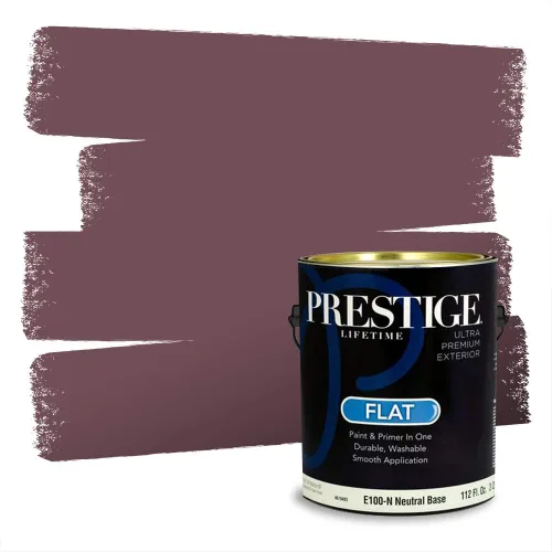 Miniatura 507 de Prestige Paints Pintura exterior e imprimación en uno, 1 galón, plano, coincidencia comparable de Valspar* Amber Rose*