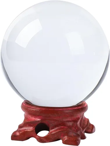 Miniatura 10 de Bola de Cristal Púrpura de 60mm con Soporte de Madera y Caja de Regalo para Magia, Lente de Fotografía, Decoración Familiar, Adivinación, Feng Shui