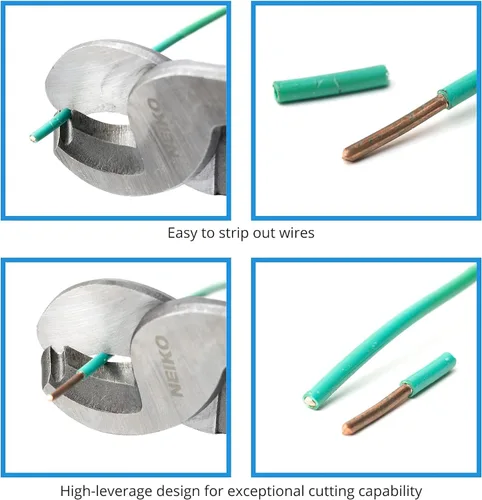 Miniatura 4 de NEIKO 02039A Juego de Alicates para Crimpar Terminales y Cortador de Cable, Herramienta de Crimpado de Cable de Batería, 8-0 AWG, 6mm - 50mm