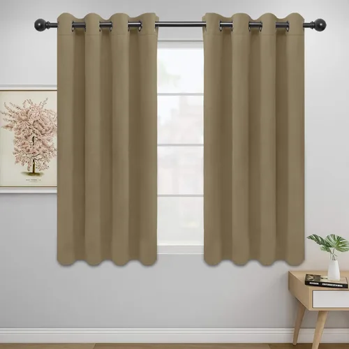 Miniatura 224 de Easy-Going - Cortinas opacas para dormitorio, aislamiento térmico sólido con ojales, cortinas de ventana para reducción de ruido, cortinas