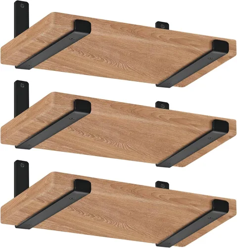 Miniatura 15 de Paquete de 4 soportes de estante de labio J de 5.5 pulgadas de largo x 4 pulgadas de alto x 1.5 pulgadas de ancho, soporte de estante flotante