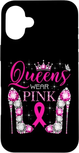 Miniatura 23 de iPhone 12 Pro Max Queens Wear Rosa Concientización del Cáncer de Mama Estuche con Cinta Rosa