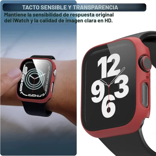 Miniatura 4 de Rontion - Juego de 6 fundas de PC rígidas con protector de pantalla de vidrio templado de 44 mm para Apple Watch SE 3/SE (2ª) Series 6/SE/5/4