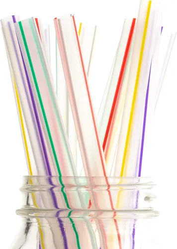 Paquete de 100 popotes extra anchos, sin BPA para batidos o Boba. Pajitas de frutas grandes envueltas individualmente de 8.5 pulgadas con extremo