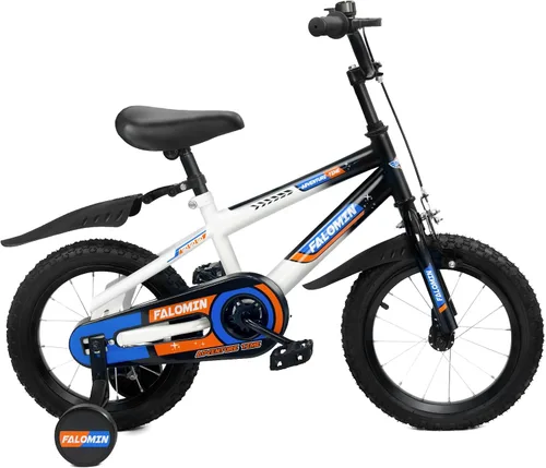 Miniatura 2 de Bicicleta infantil de 12/14/16 pulgadas para niños pequeños de 3 a 8 años, neumáticos antideslizantes seguros, ruedas de entrenamiento extraíbles