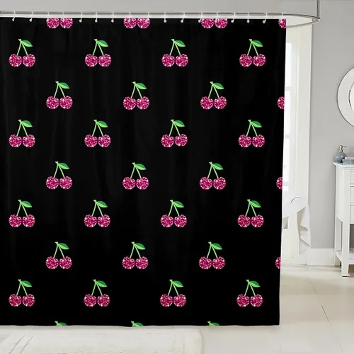 Miniatura 11 de Feelyou Cortina de ducha de fútbol para decoración de baño, básquetbol, deportes, cortina de baño, accesorios de baño, béisbol negro, tela