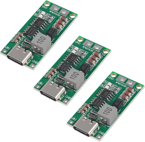 3 piezas Tipo C BMS 2S 3S 4S 1A 2A 4A 18650 Placa Cargadora de Batería de Litio USB C Módulo Elevador Step-up para Banco de Energía de Polímero 3S 4A