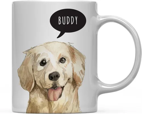 Miniatura 50 de Andaz Press Taza de café personalizada de 11 onzas para perro, Shih Tzu Shorter Haired Up Close, paquete de 1 Shih Tzu pelo más corto personalizado