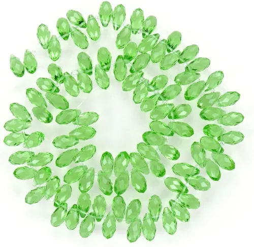 Miniatura 26 de 200pcs Checa 0.472 in Lágrima facetada Briolette Cristal Perlas Sueltas Colgante Separador de Gota a Granel Amatista Púrpura para DIY Joyería
