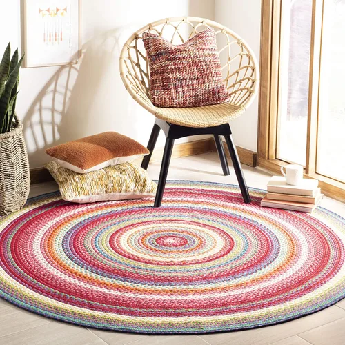Miniatura 9 de SAFAVIEH Colección Alfombra trenzada para exteriores, 2 x 3 pies, multicolor, hecha a mano y reversible, no desprende pelusa y fácil de limpiar