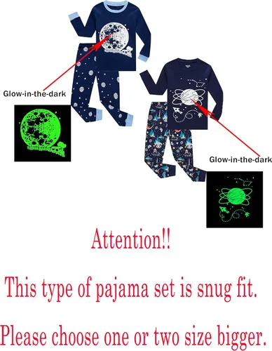 Miniatura 2 de Family Feeling - Conjunto de 2 piezas de pijama de Navidad a rayas para niños y niñas 100 algodón