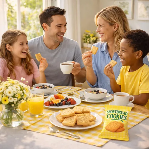 Miniatura 5 de Galletas de mantequilla gourmet, envueltas individualmente - Desayuno, té, café, escuela, oficina, fiesta, regalo de vacaciones, 30 bolsas