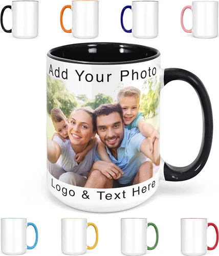 Miniatura 16 de Taza personalizada con texto en inglés "I Love You", regalos personalizados para parejas, regalos románticos con fotos para el día de San Valentín