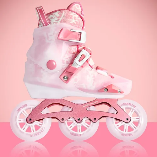 Miniatura 5 de Patines en línea para mujeres, adultos y niñas, patines ajustables para exteriores con 3 ruedas de 4.331 in