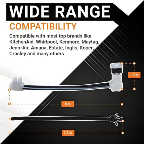 Miniatura 2 de BlueStars W10258275 Fusible térmico bimetálico para lavavajillas, compatible con lavavajillas Whirlpool Kenmore, instrucciones claras incluidas