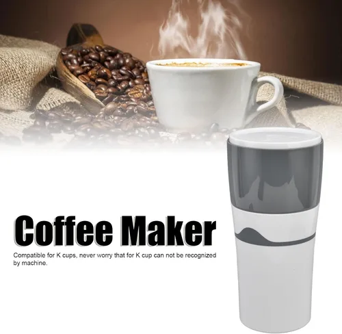 Miniatura 5 de Zerodis Cafetera de goteo portátil, 15.2 fl oz, máquina de café de goteo para viajes, oficina, camping, cafeteras calientes y frías para cápsulas