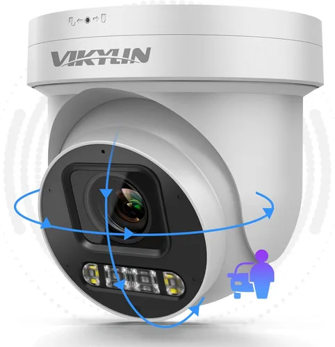 Miniatura 12 de VIKYLIN Cámara 4K PTZ para exteriores 8MP IP POE con audio de 2 vías, zoom óptico Pan Tilt 5X/Cámara PTZ de seguridad de lente de 2.7 ~ 0.531 in