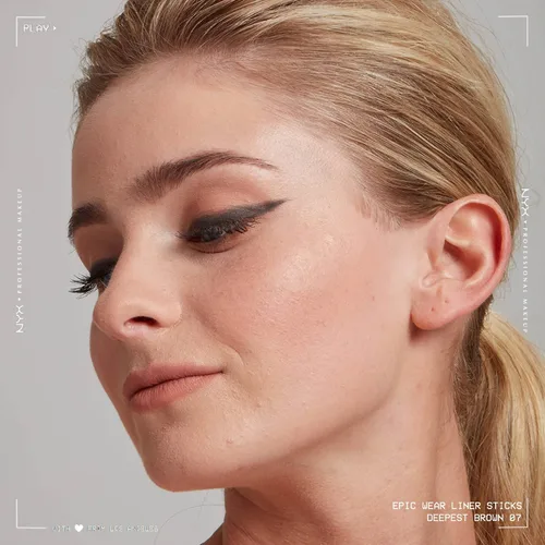 Miniatura 5 de NYX PROFESSIONAL MAKEUP Epic Wear - Lápiz delineador de ojos de larga duración, paquete de 3 (blanco puro, negro tono negro, marrón más profundo)