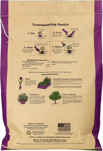 Miniatura 2 de Down To Earth FB2932 Fertilizante 100% natural de huesos de pescado – 25 lb
