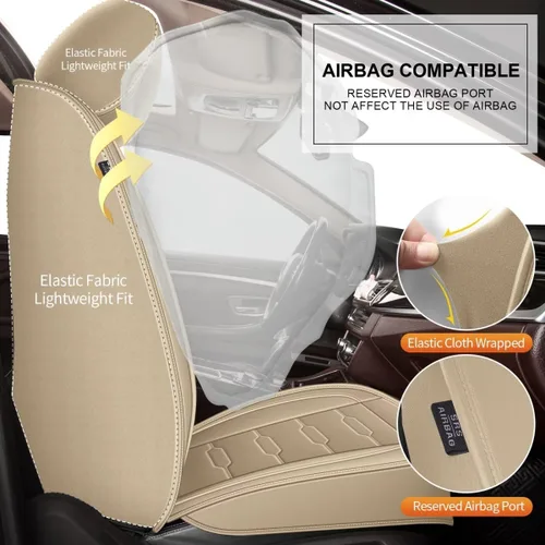 Miniatura 5 de AOMSAZTO Fundas de asiento de automóvil de ajuste personalizado para Cadillac ATS 2013-2018, fundas de cojín de vehículo, protectores de asiento