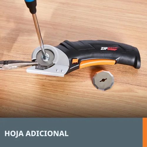Miniatura 6 de Worx Zipsnip - Tijeras eléctricas inalámbricas, cortador de caja de cartón recargable, tijeras de tela potentes de 4 V con 2 cuchillas de seguridad