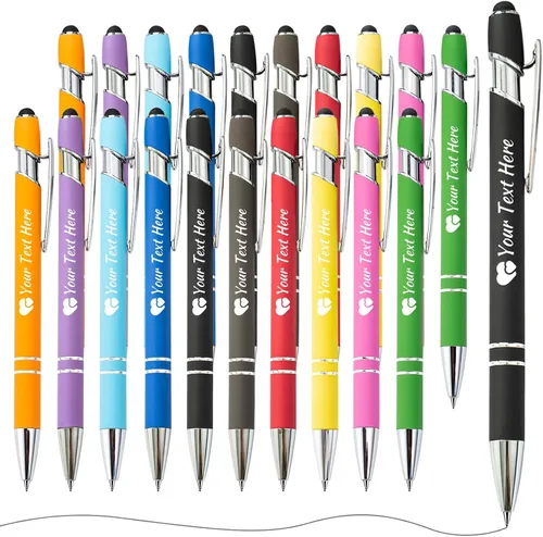Miniatura 29 de Bolígrafos personalizados con lápiz capacitivo, bolígrafos personalizados impresos con tu logotipo o mensaje, ideales para regalos, promociones