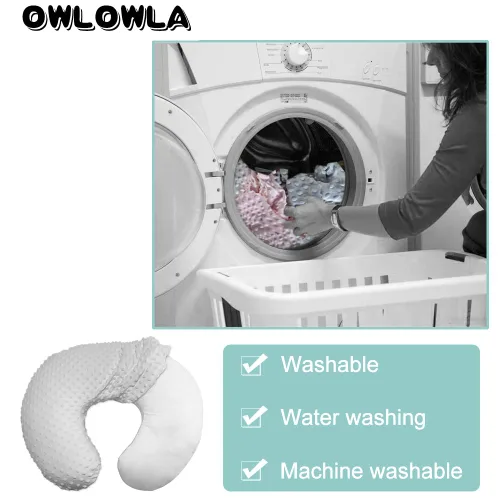 Miniatura 4 de OWLOWLA Funda de almohada de lactancia, funda de almohada de lactancia para bebé niño y niña (crema)