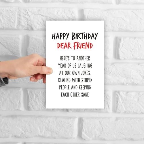 Miniatura 4 de GYYsweetus Tarjeta de feliz cumpleaños para mejor amigo, tarjeta de cumpleaños para compañero de trabajo, divertido regalo de cumpleaños