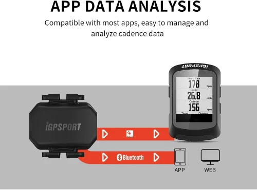 Miniatura 6 de iGPSPORT Sensor de velocidad o sensor de cadencia para iPhone, Android, bicicleta, computadora, SmartWatch, compatible con ANT+ y Bluebooth