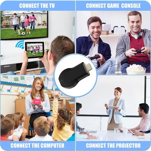 Miniatura 5 de Adaptador de pantalla inalámbrico HDMI 4K - WiFi 1080P Receptor de duplicación de pantalla móvil Dongle a TV/proyector Receptor Soporte Windows Mac