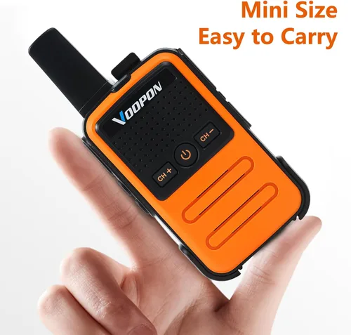 Miniatura 6 de Mini walkie talkies recargables C56TB para adultos, radios bidireccionales, transceptor compacto de largo alcance con cargador USB C para familia